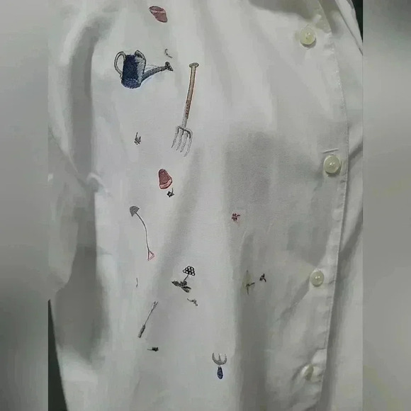RARE VINTAGE WOOLRICH GARDENING TOP EMBROIDERED SZ LARGE - Picture 5 of 7